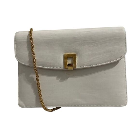 Gucci White and Gold Crossbody Bag with Flap Design - Picture 8 of 11